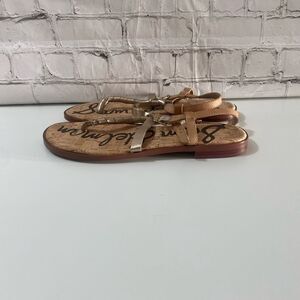 Women's Tan and Gold Sandals